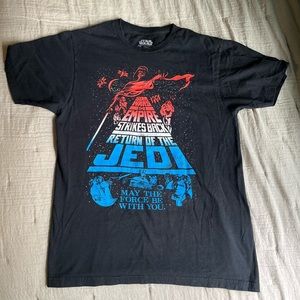 Official Star Wars original trilogy black graphic t shirt